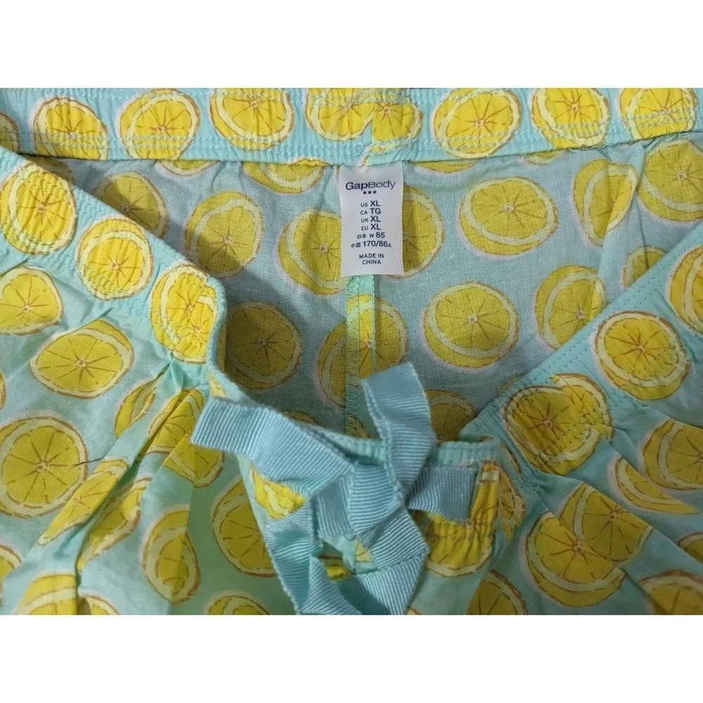 Gap Lemon Print Boxer Shorts Women's XL Sleepwear Lounge Summer PJ's